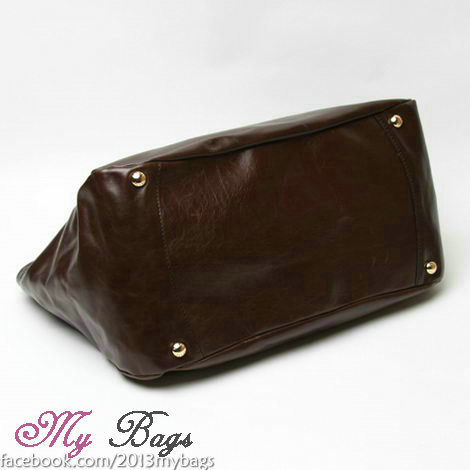 2014 Prada baltico soft calf leather shoulder bag BR4826 brown